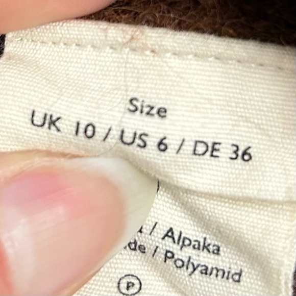 Poetry Alpaca Boucle Cropped Sweater Women’s Size 6 Mock Neck Long Sleeves Boxy - Picture 7 of 8